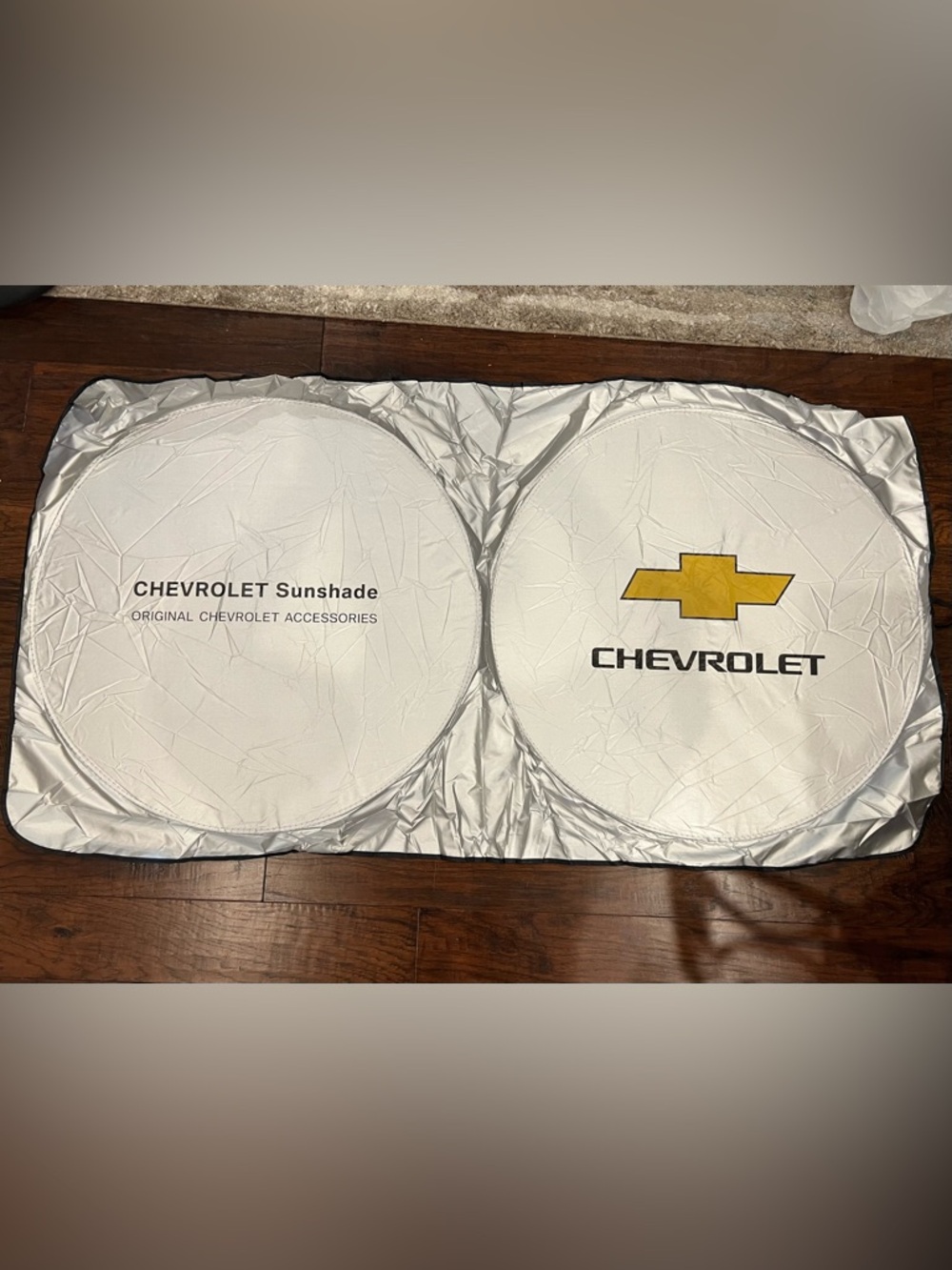 Silver Polymester Yellow & Black Car Windshield Sun Shade